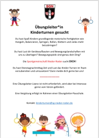 Übungsleiter*in gesucht - Gemeinsam für die Kinder