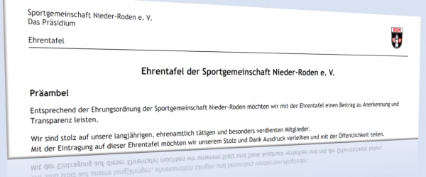 Ehrentafel (Symbolbild)