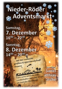 Nieder-Röder Adventsmarkt 2019 - Plakat der Organisatoren